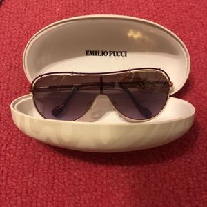 Emilio Pucci Gold Sunglasses
